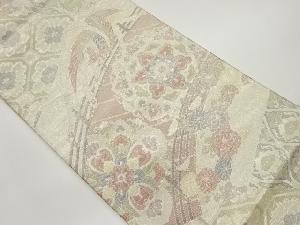 佐賀錦橋に華紋・鳳凰・草花模様織出し袋帯